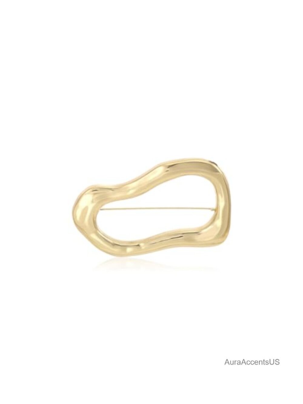 Irregular Geometric Brooch Lapel Pin Shawl Fastener Unisex Jewelry Accessory